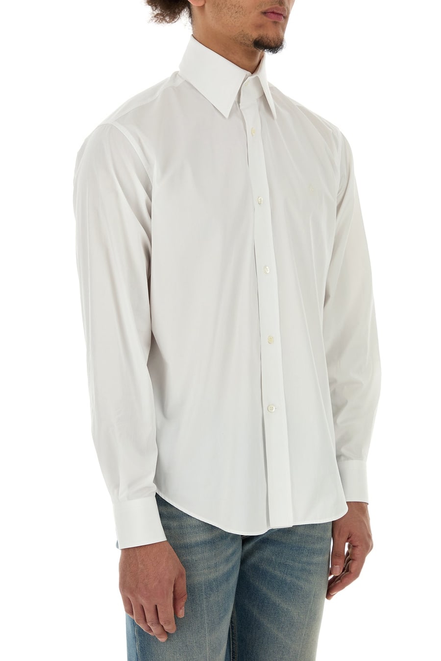 Alexander McQueen Camicia in popeline bianco, view 3