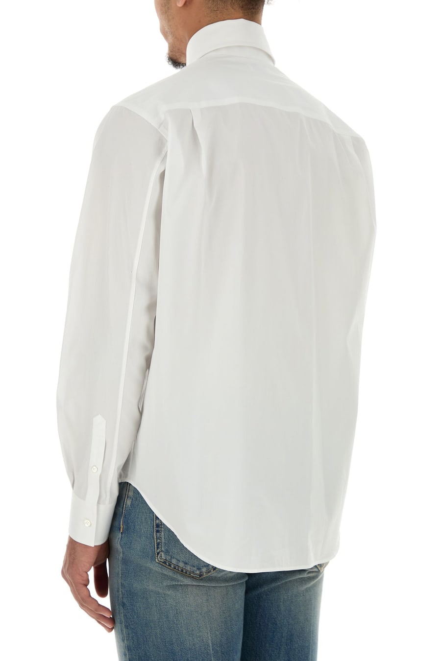 Alexander McQueen Camicia in popeline bianco, view 4