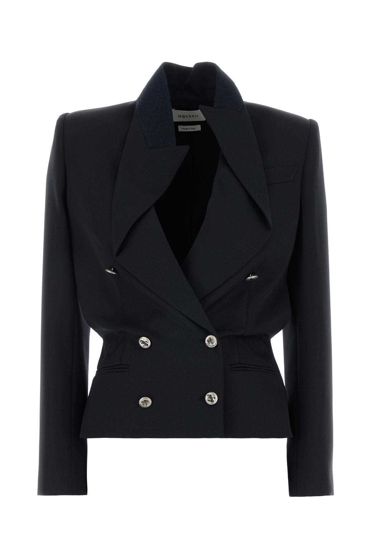 Alexander McQueen Giacca in lana blu navy