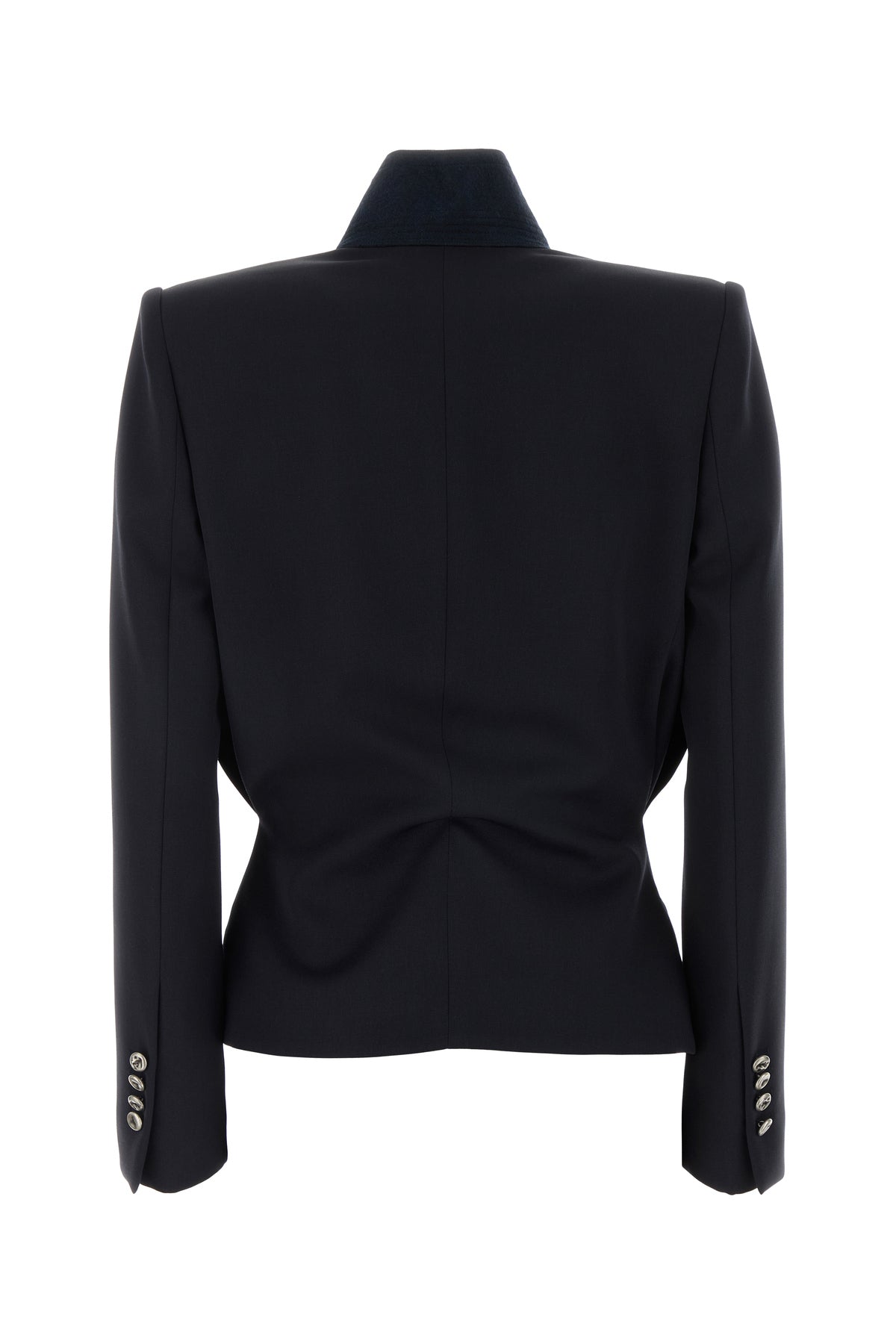 Alexander McQueen Giacca in lana blu navy, view 2