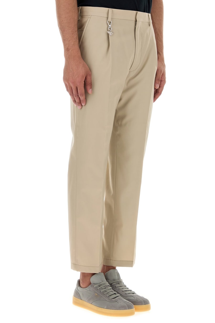 Prada Pantalone in cotone sabbia, view 3