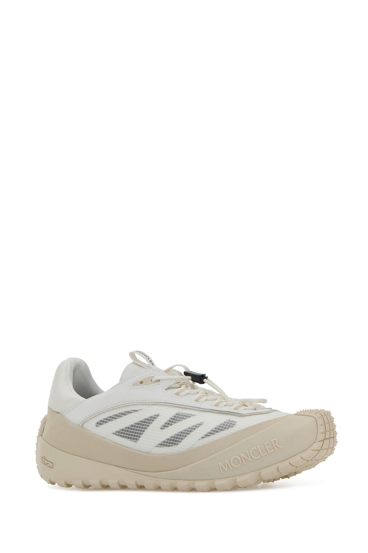 Moncler Sneakers Trailgrip bianche in tessuto e nabuk, view 2