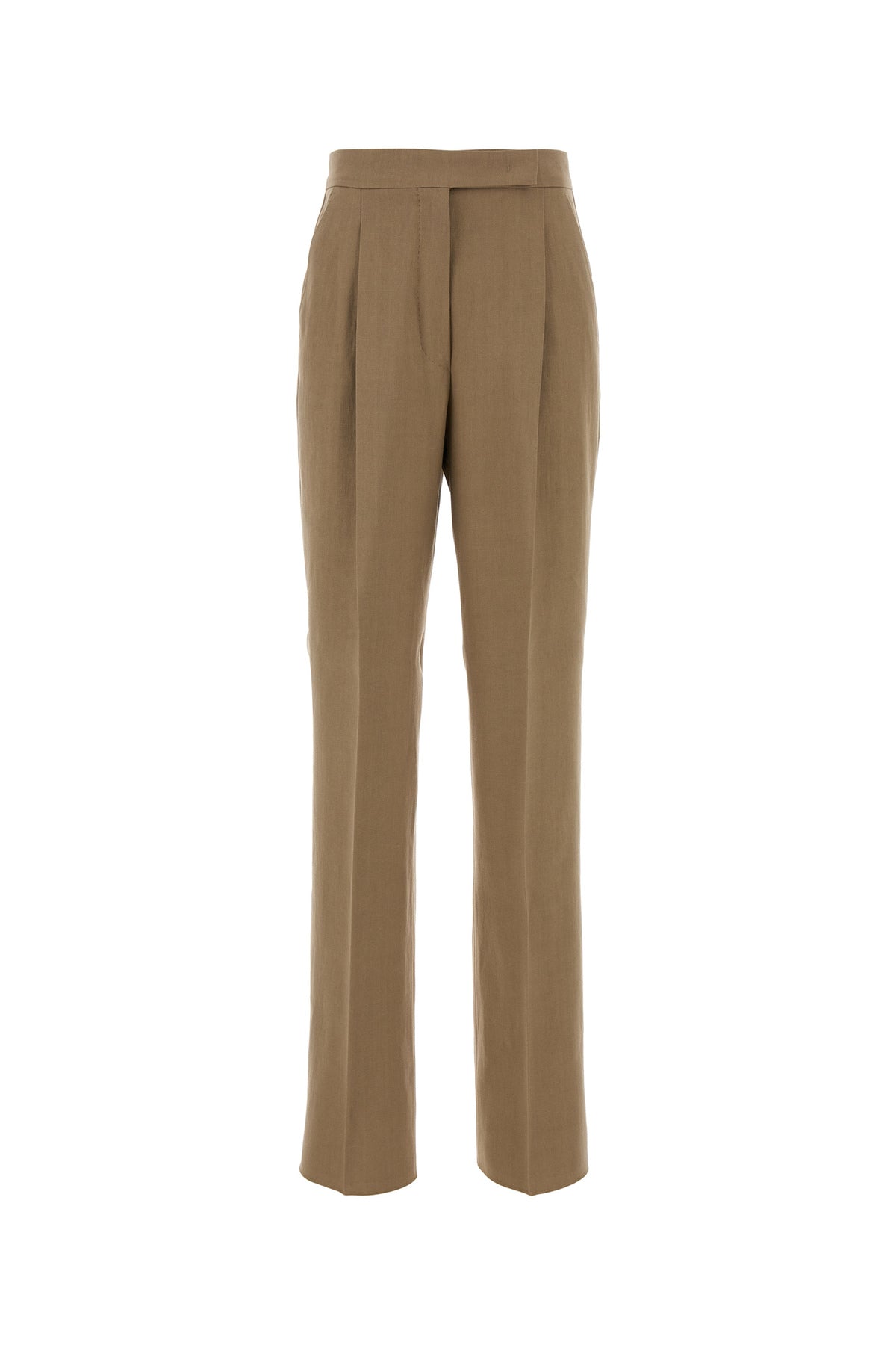 Max Mara Pantalone Abate in canapa beige