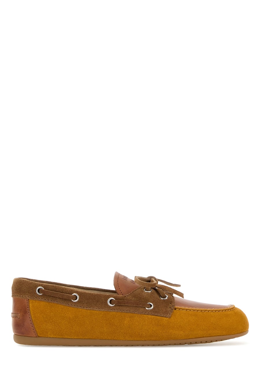 Miu Miu Mocassini multicolor in pelle e pelle scamosciata