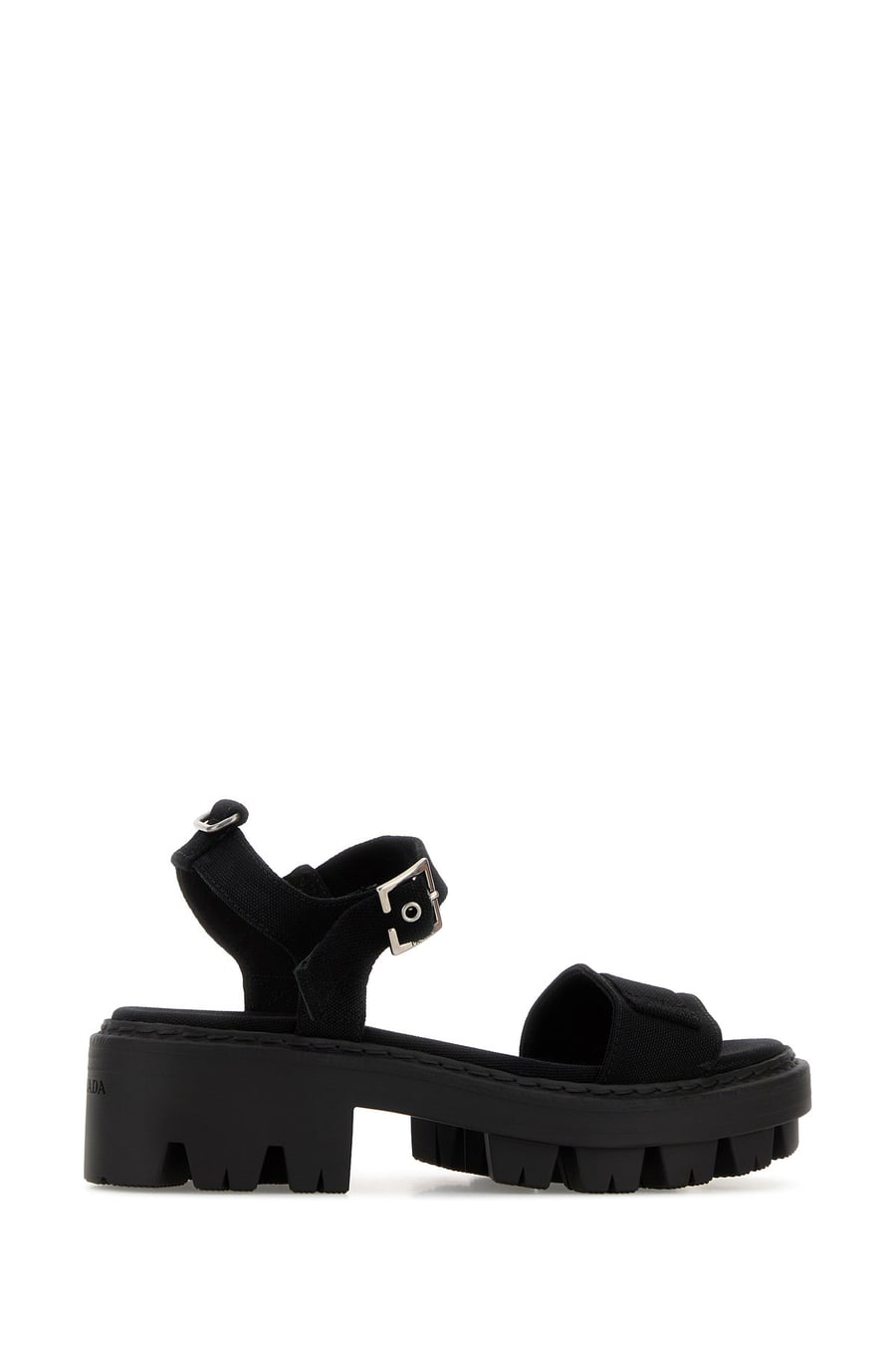 Prada Sandali in tela nera, view 3