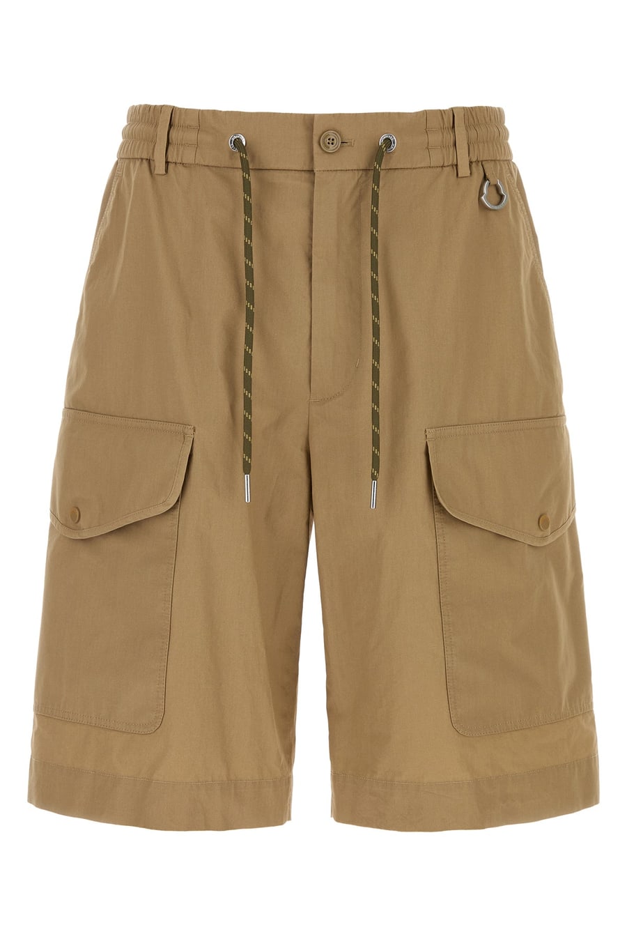 Moncler Bermuda in cotone biscotto