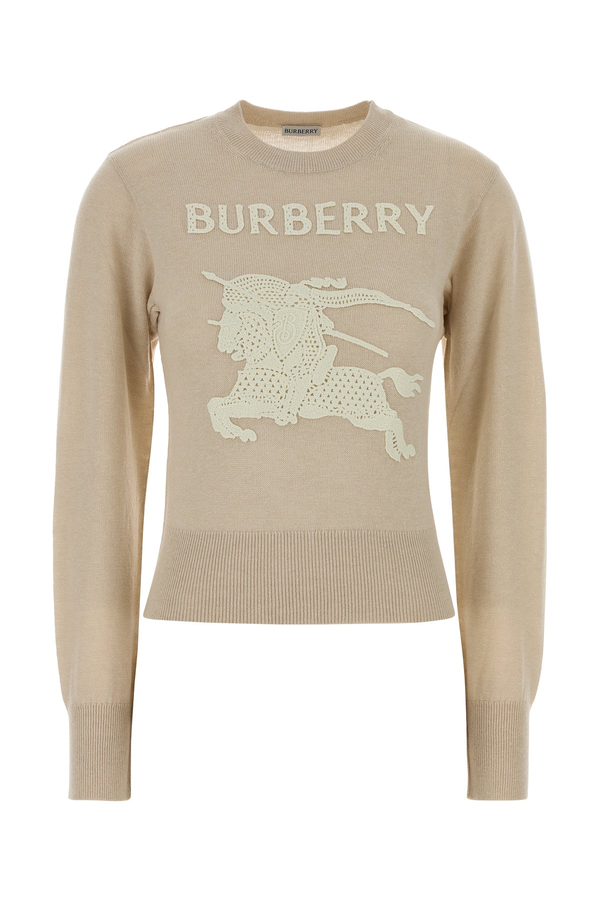 Burberry Maglione in misto lana sabbia