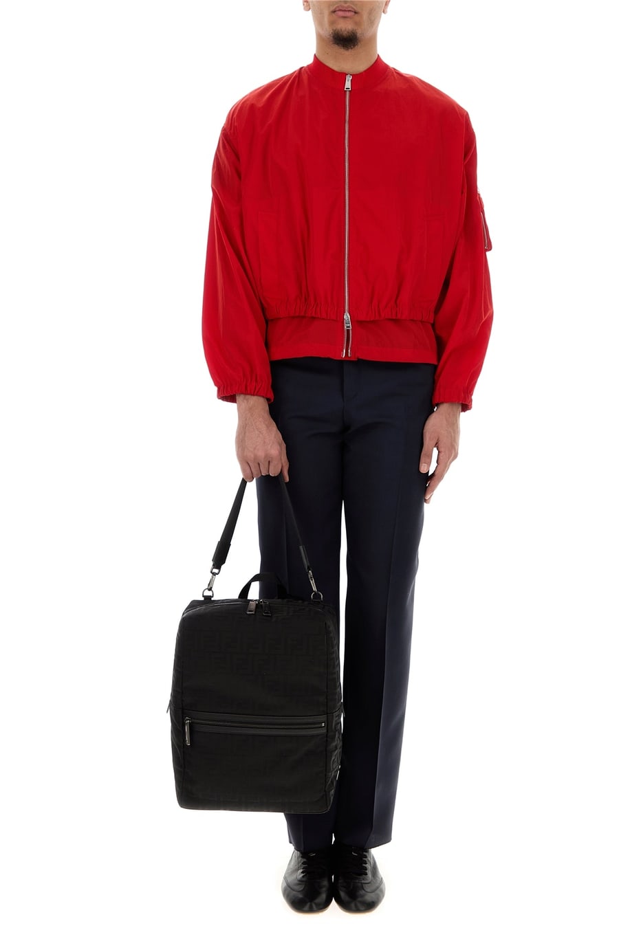 Fendi Bomber in nylon rosso, view 6