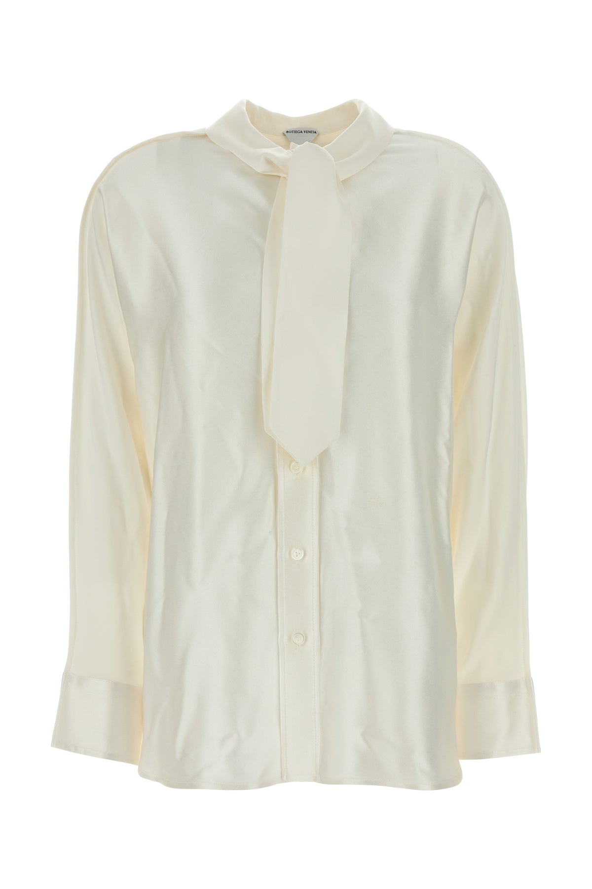 Bottega Veneta Camicia in raso avorio