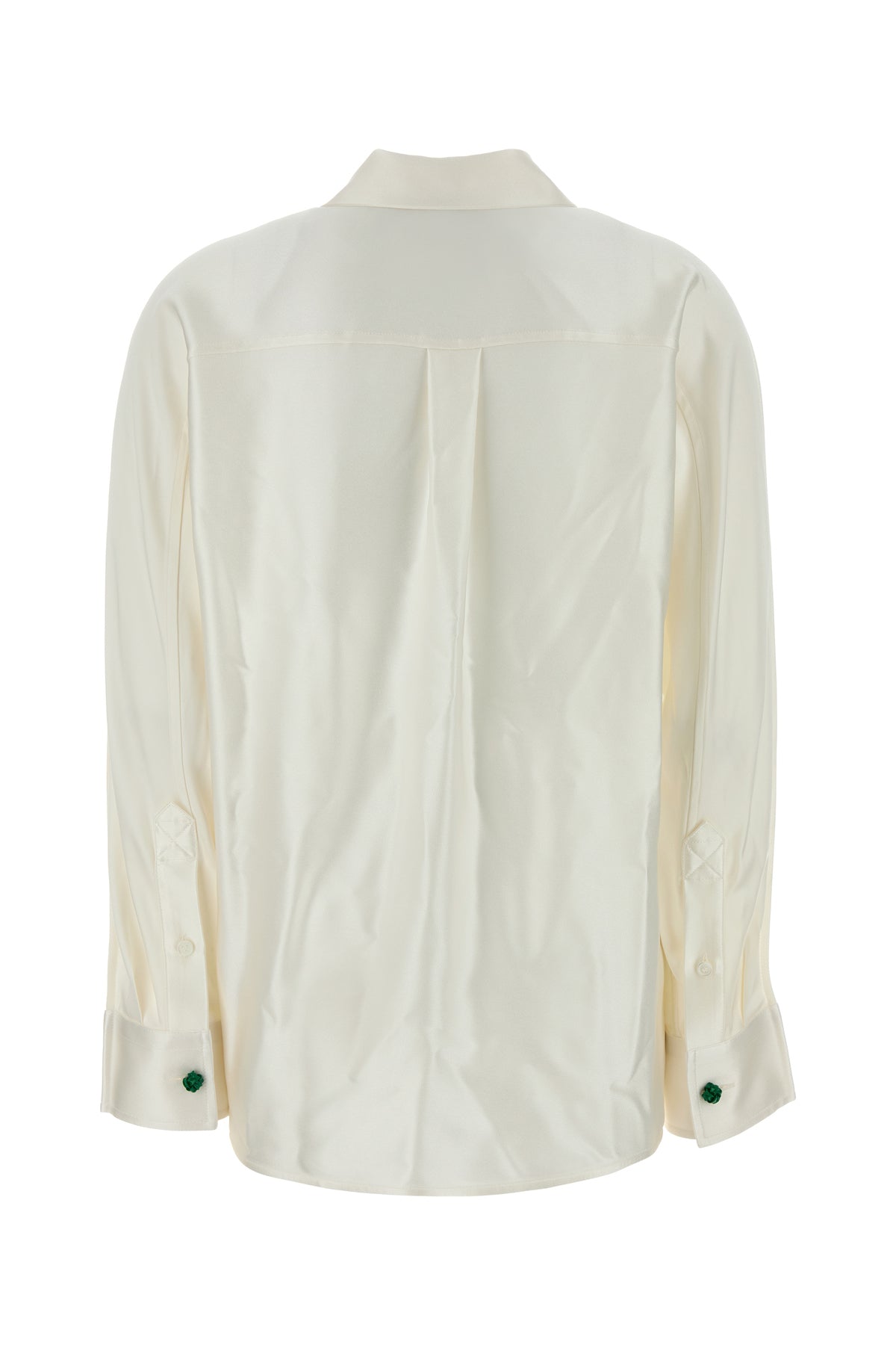 Bottega Veneta Camicia in raso avorio, view 2
