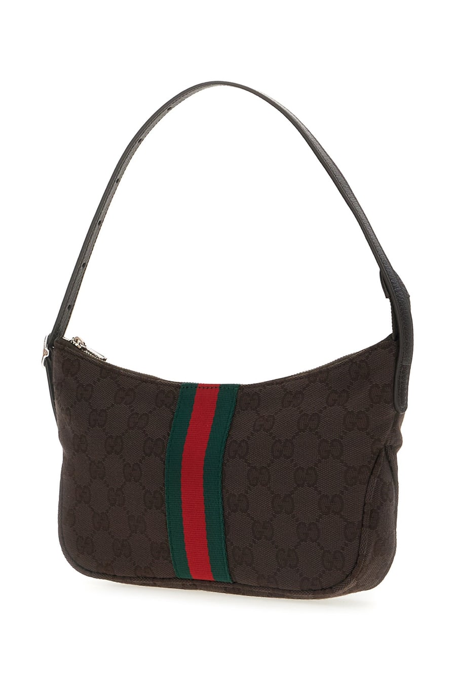 Gucci Borsa a spalla Lunetta piccola in tessuto GG, view 2