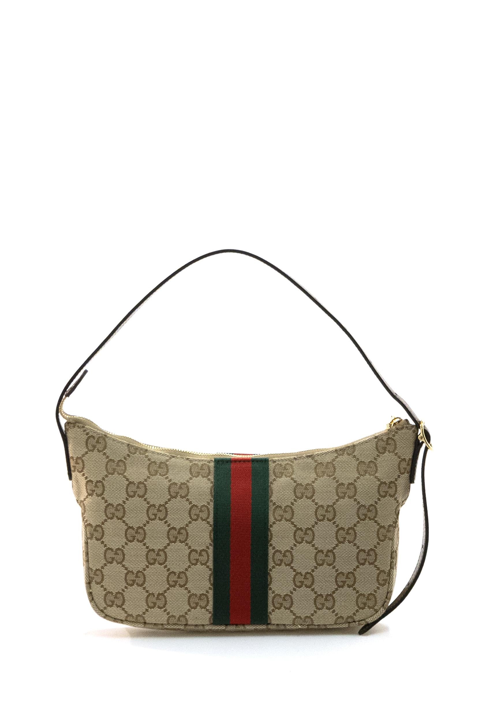 Gucci Borsa a Tracolla Lunetta Piccola in Tessuto GG
