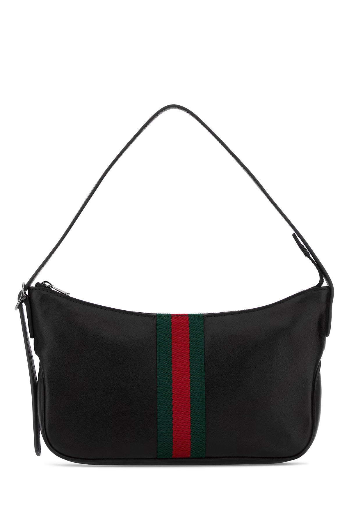 Gucci Borsa a spalla Lunetta piccola in pelle nera