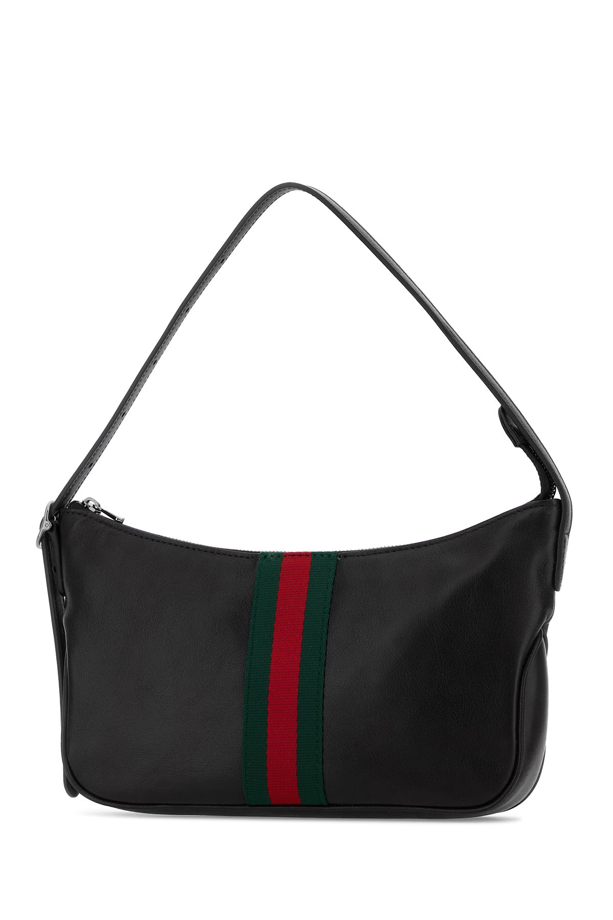 Gucci Borsa a spalla Lunetta piccola in pelle nera, view 2