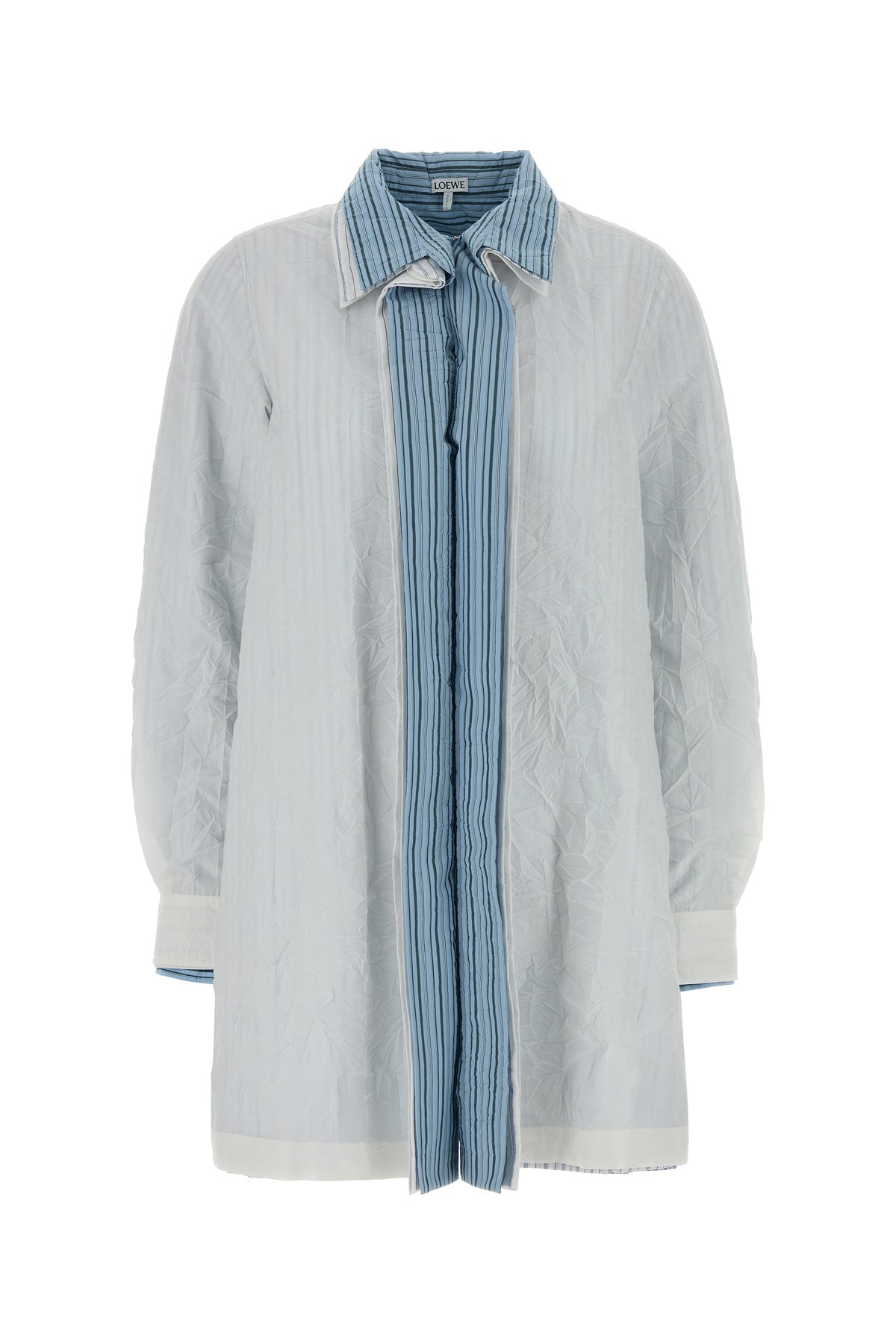 Loewe Abito chemisier in misto cotone bianco
