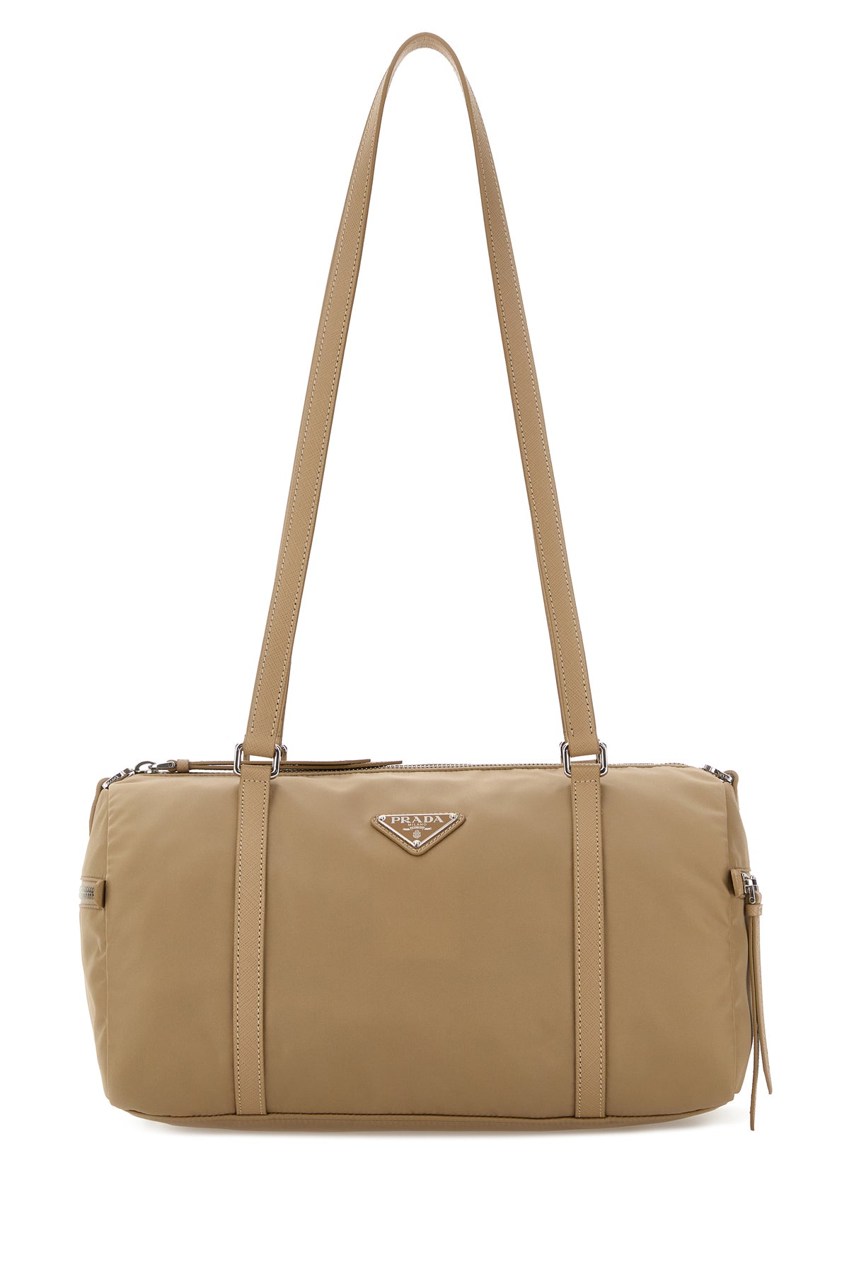 Prada Borsa a spalla grande in Re-Nylon beige