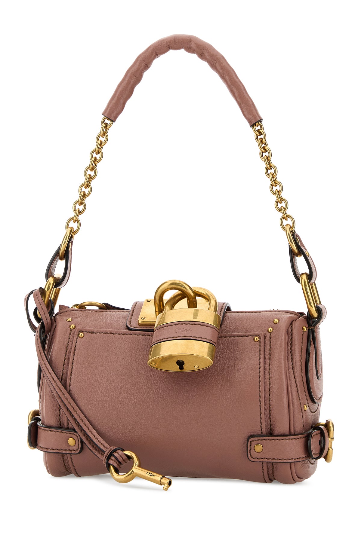 Chloé Borsa a spalla Paddington piccola in pelle rosa antico, view 2
