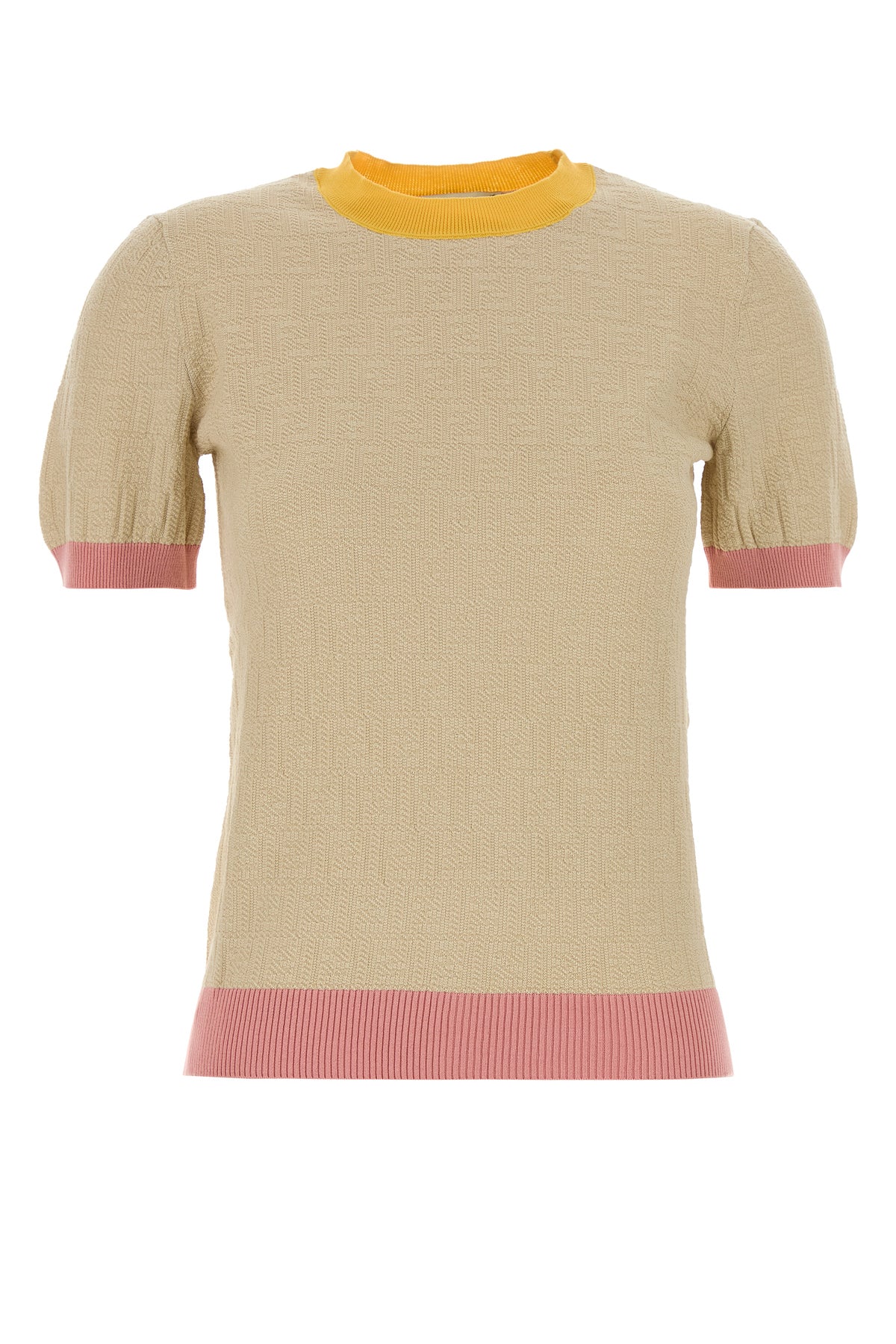 Fendi Maglione in misto cotone sabbia