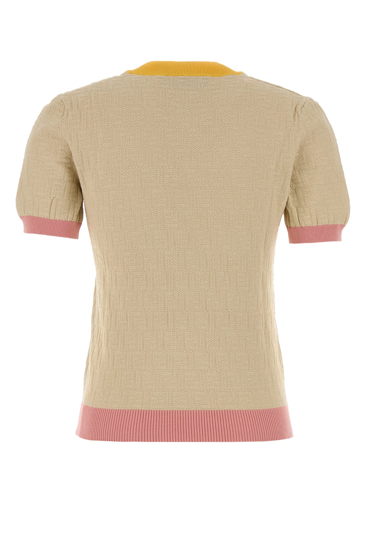 Fendi Maglione in misto cotone sabbia, view 2