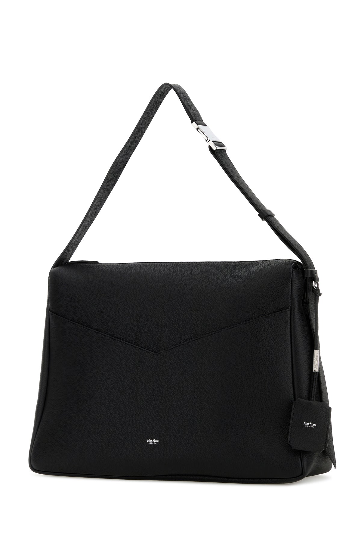 Max Mara Borsa a spalla Kipperl in pelle nera, view 2