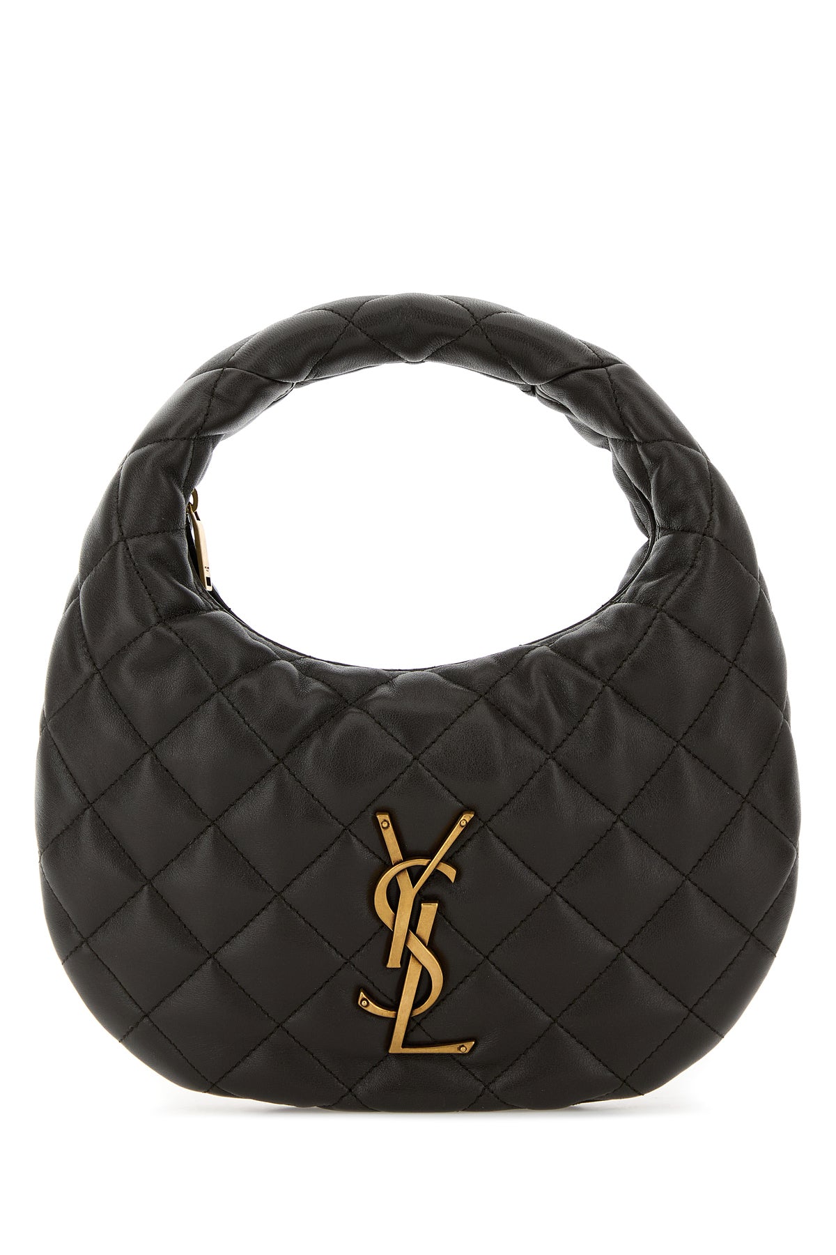 Saint Laurent Borsa a spalla Icarino in nappa antracite