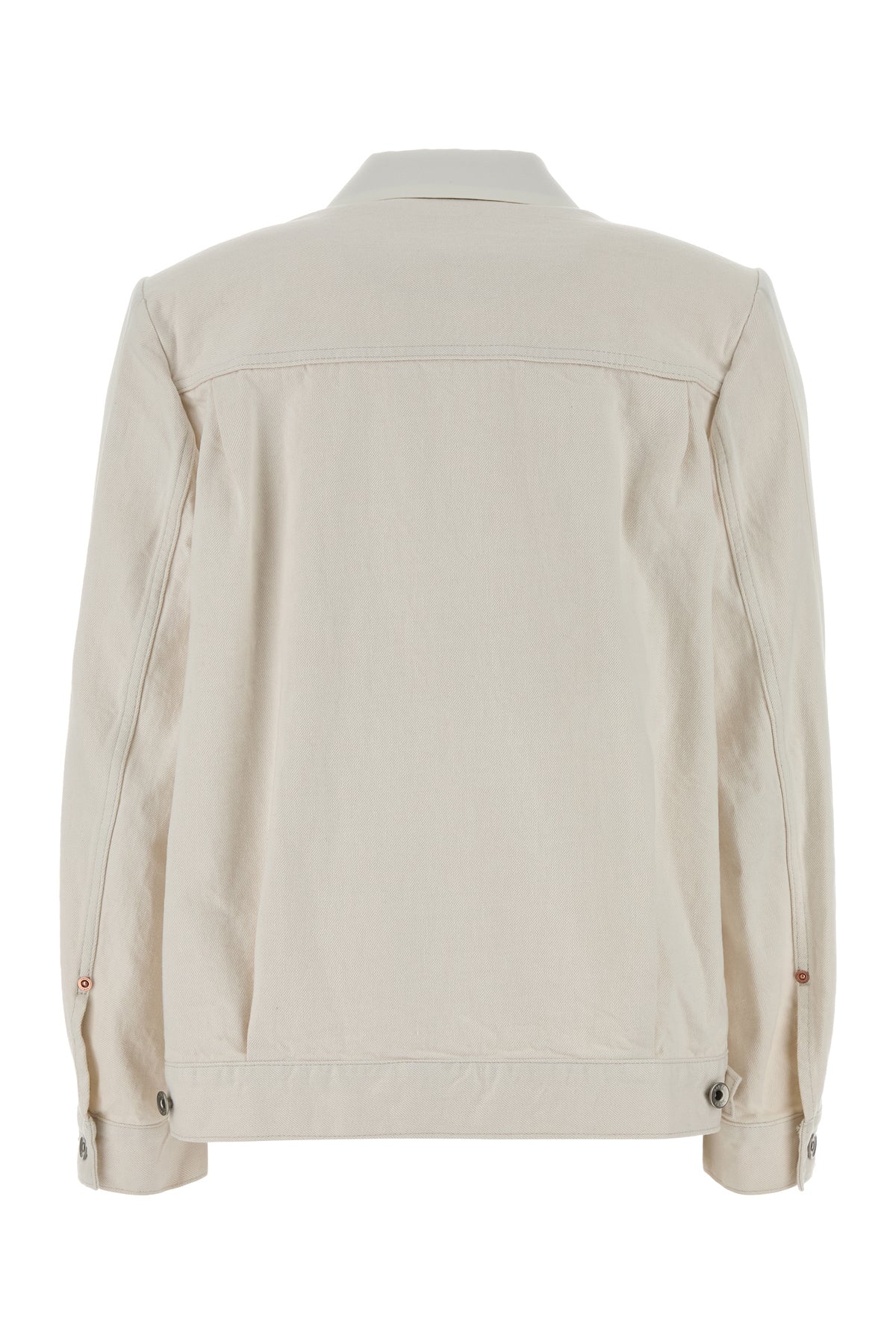 SACAI Giacca avorio in twill e denim, view 2