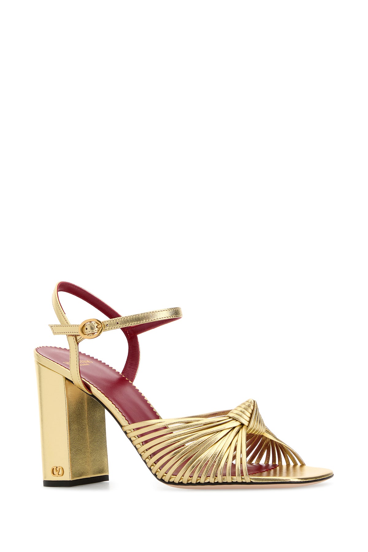Valentino Garavani Sandali Annet in pelle oro, view 2