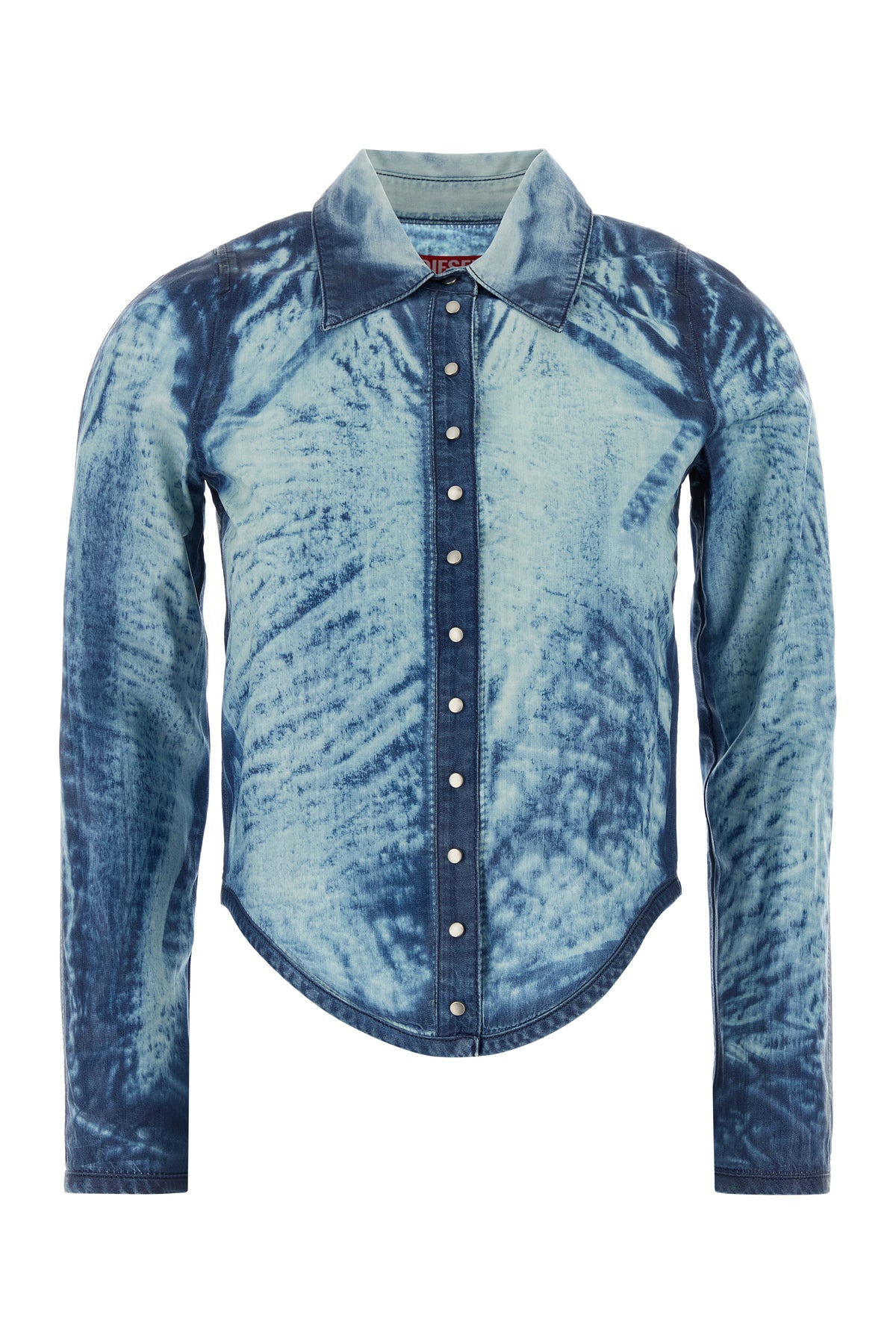 Diesel Camicia De-Lyria in lyocell azzurro