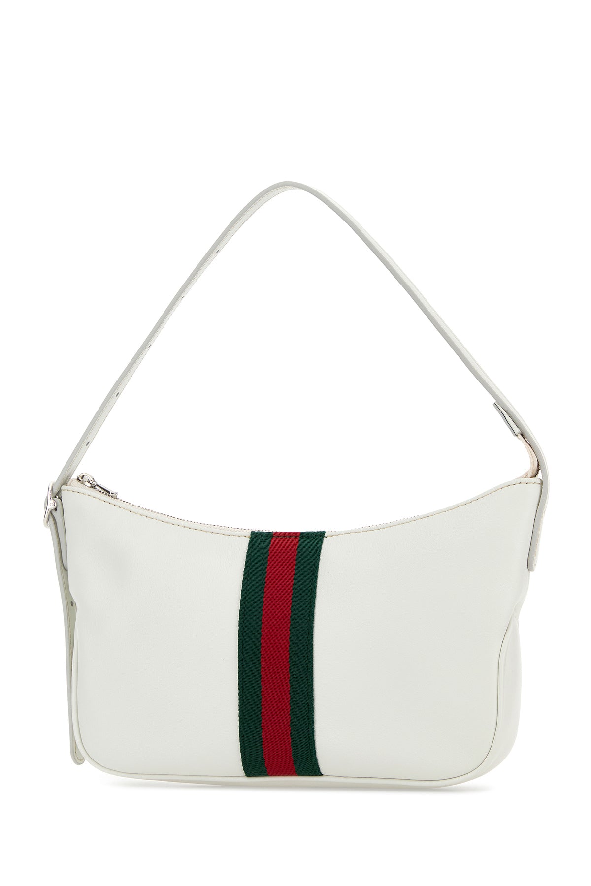 Gucci Borsa a spalla Lunetta piccola in pelle bianca, view 2