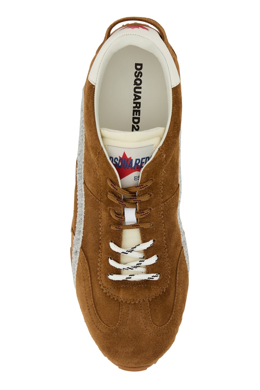 Dsquared2 Sneakers DC-642 in pelle scamosciata marrone, view 4