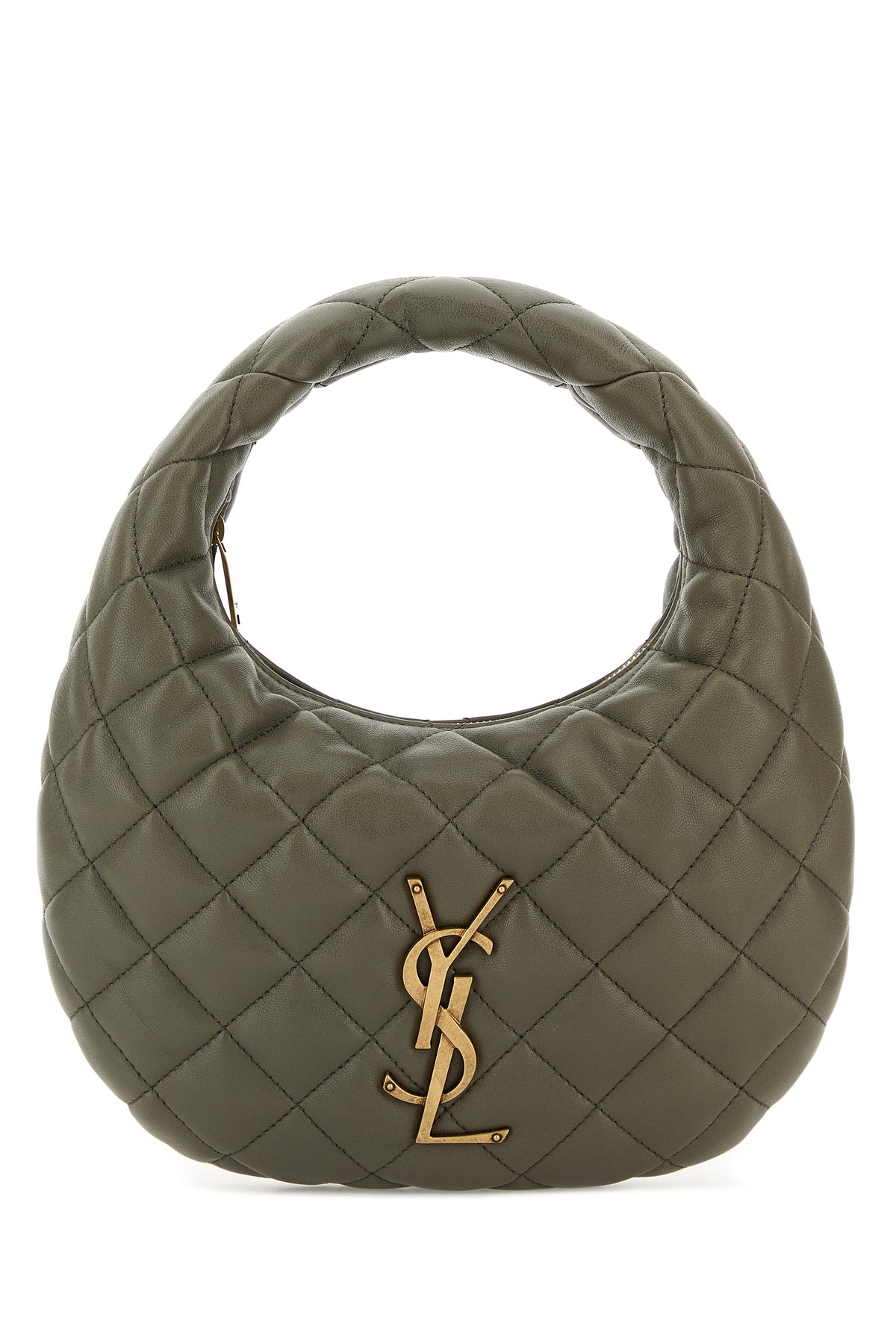 Saint Laurent Borsa a spalla Icarino in nappa verde militare