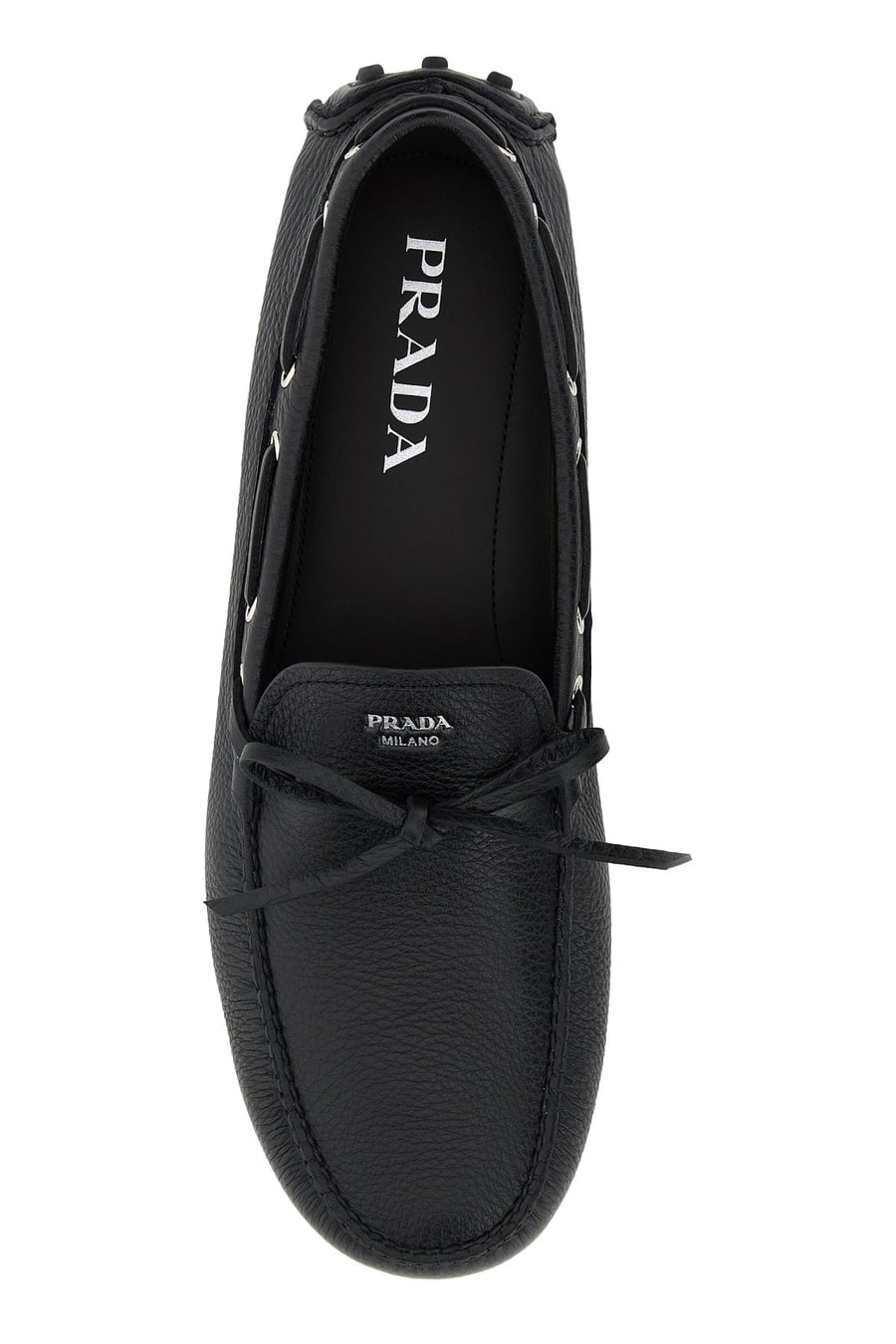 Prada Mocassini in pelle nera, view 4