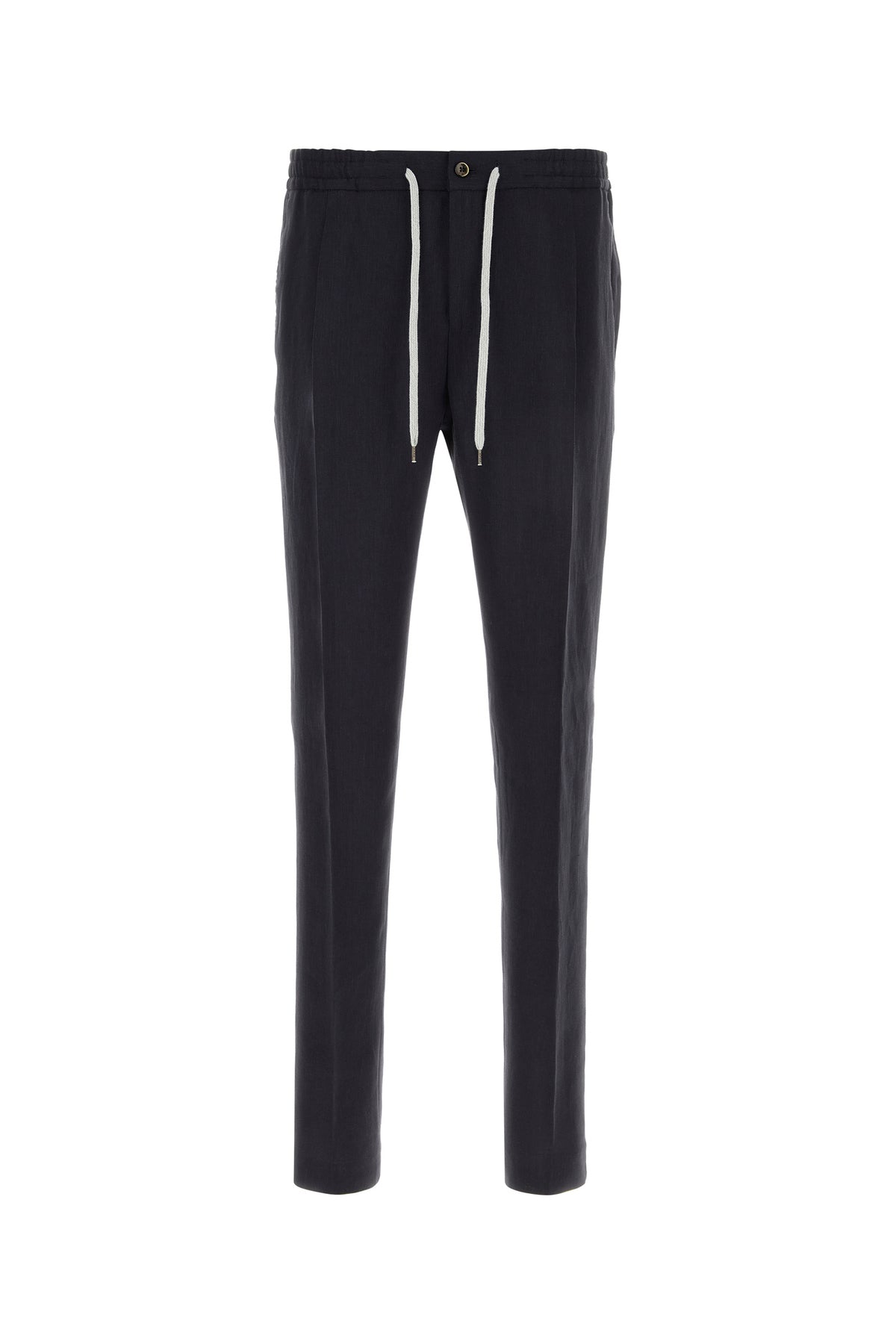 PT Torino Pantalone in lino blu scuro