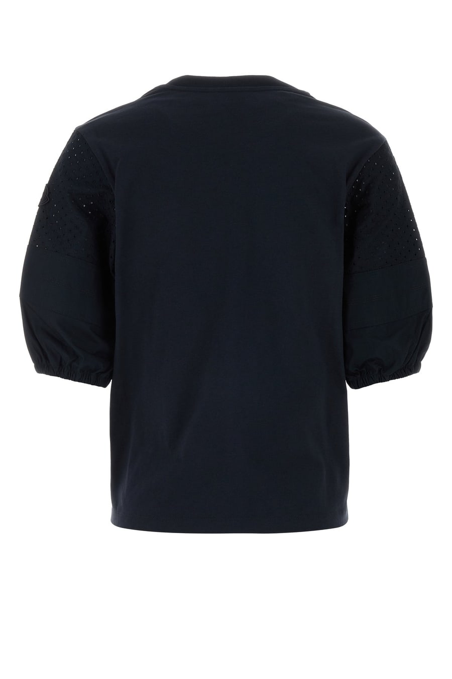 Moncler T-shirt in cotone blu navy, view 2