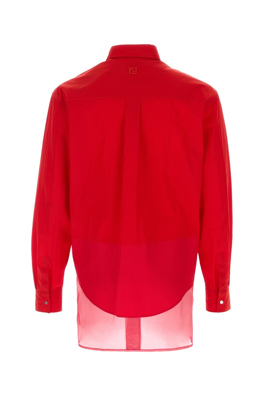 Fendi Camicia in nylon rossa, view 2