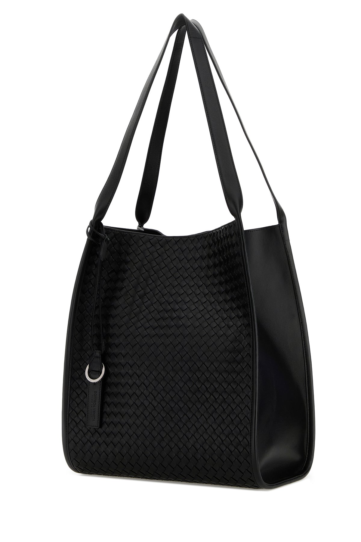 Bottega Veneta Borsa shopping Corriere in pelle nera, view 2