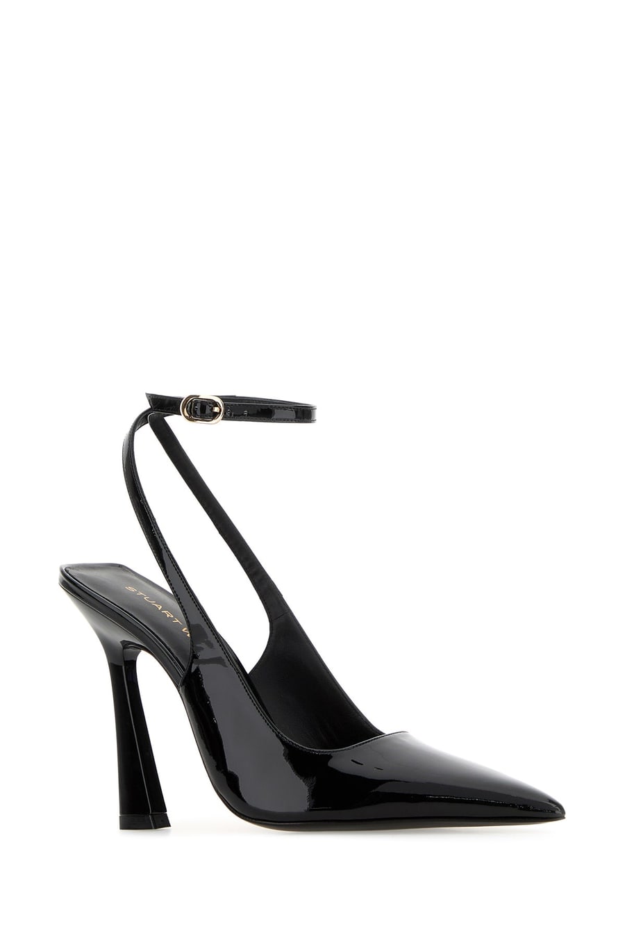 STUART WEITZMAN Scarpe con tacco Vinnie 100 in pelle nera, view 2