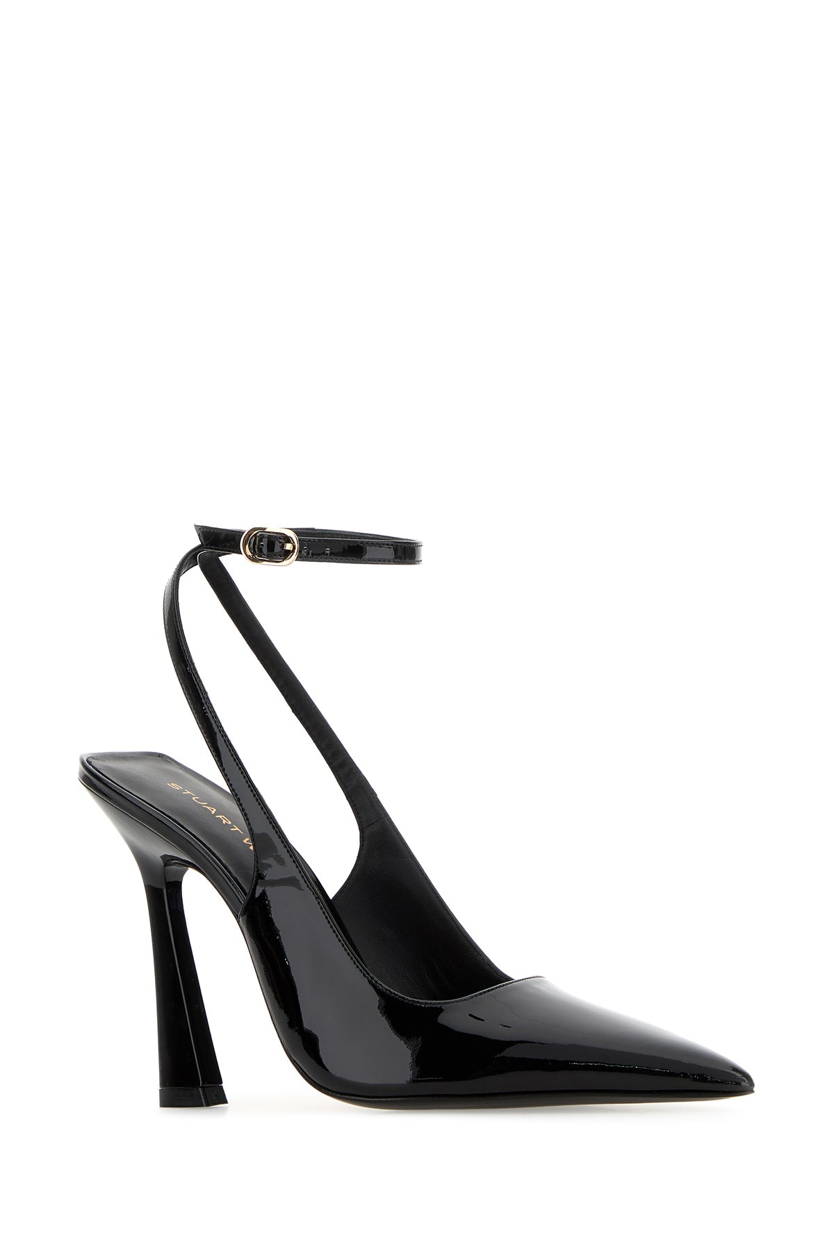 STUART WEITZMAN Scarpe con tacco Vinnie 100 in pelle nera, view 2