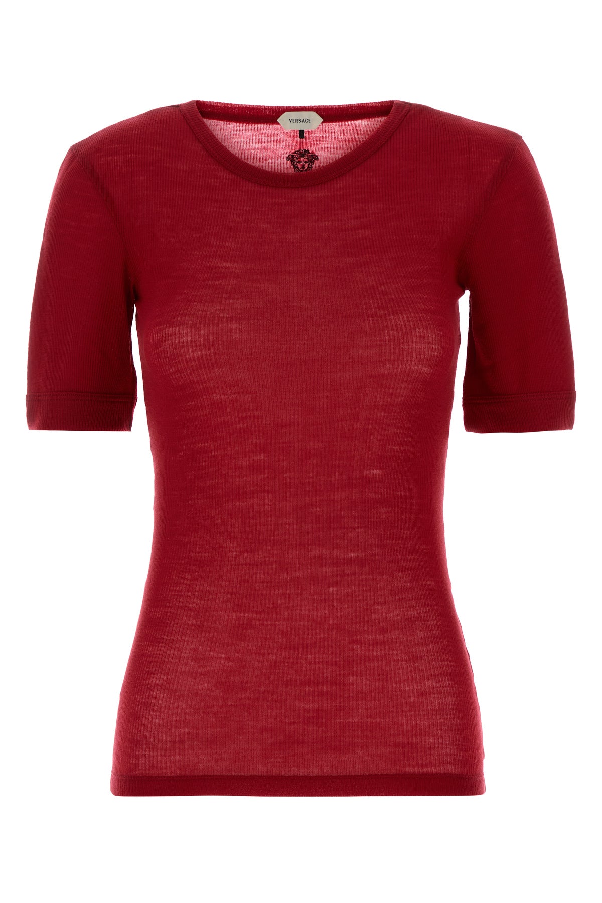 Versace T-shirt in lana rossa