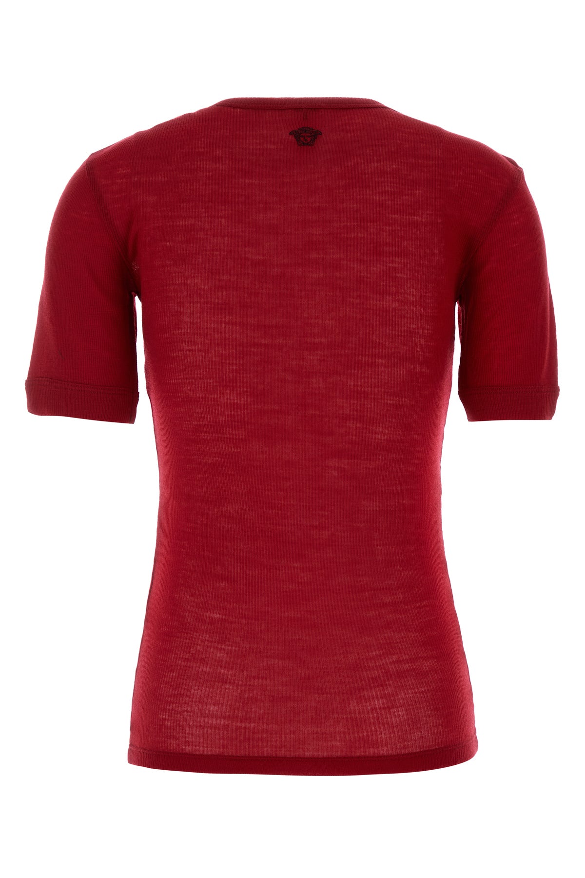 Versace T-shirt in lana rossa, view 2