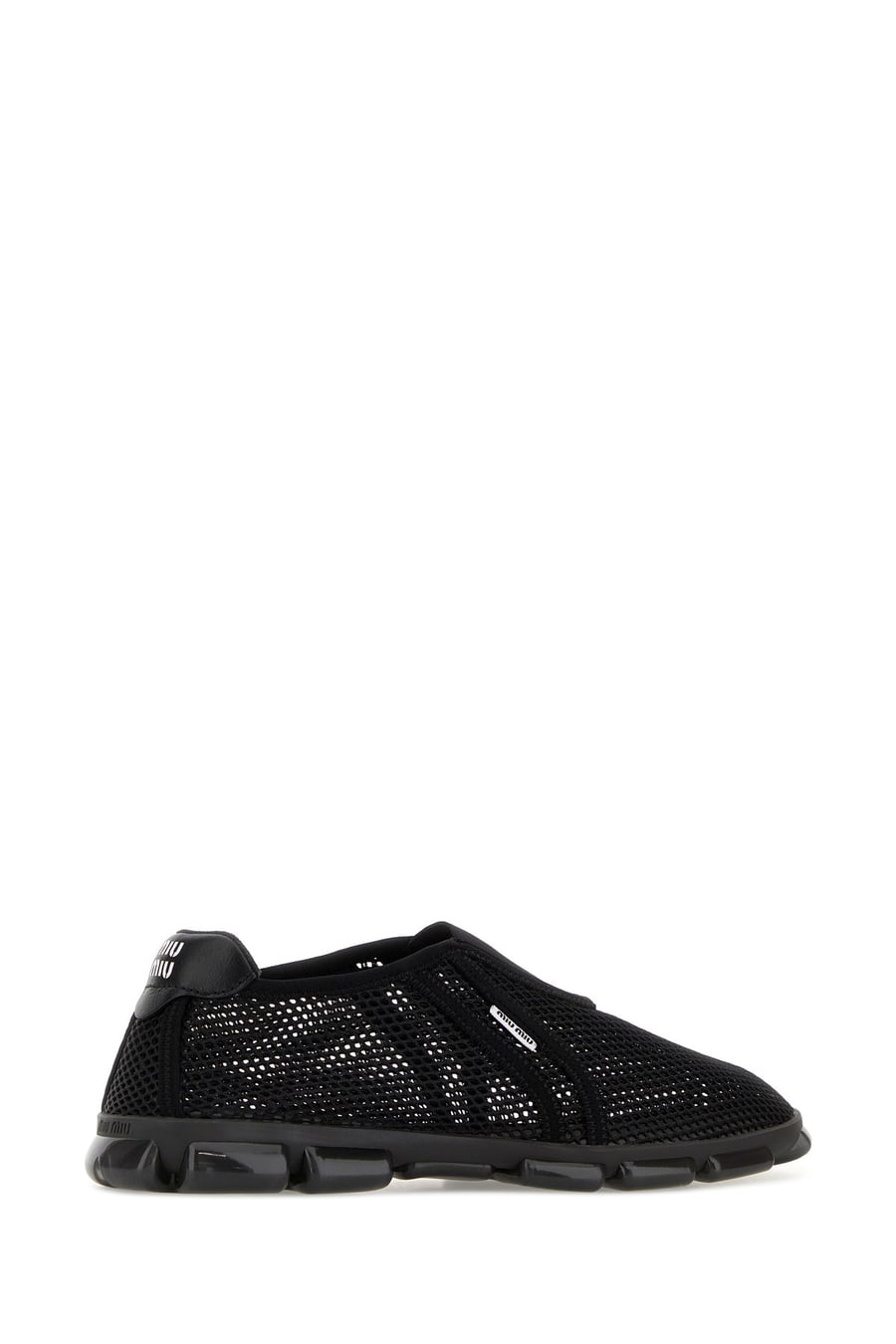 Miu Miu Slip on in rete nera, view 3