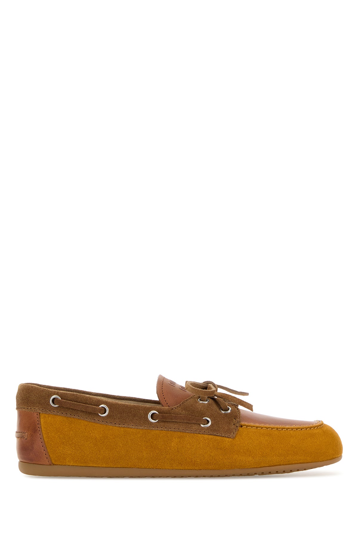 Miu Miu Mocassini multicolor in pelle e pelle scamosciata