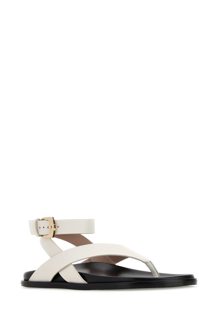 STUART WEITZMAN Sandali infradito Marycate in pelle bianca, view 2