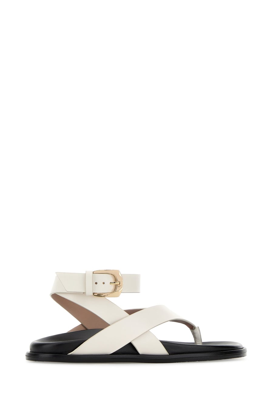 STUART WEITZMAN Sandali infradito Marycate in pelle bianca, view 3