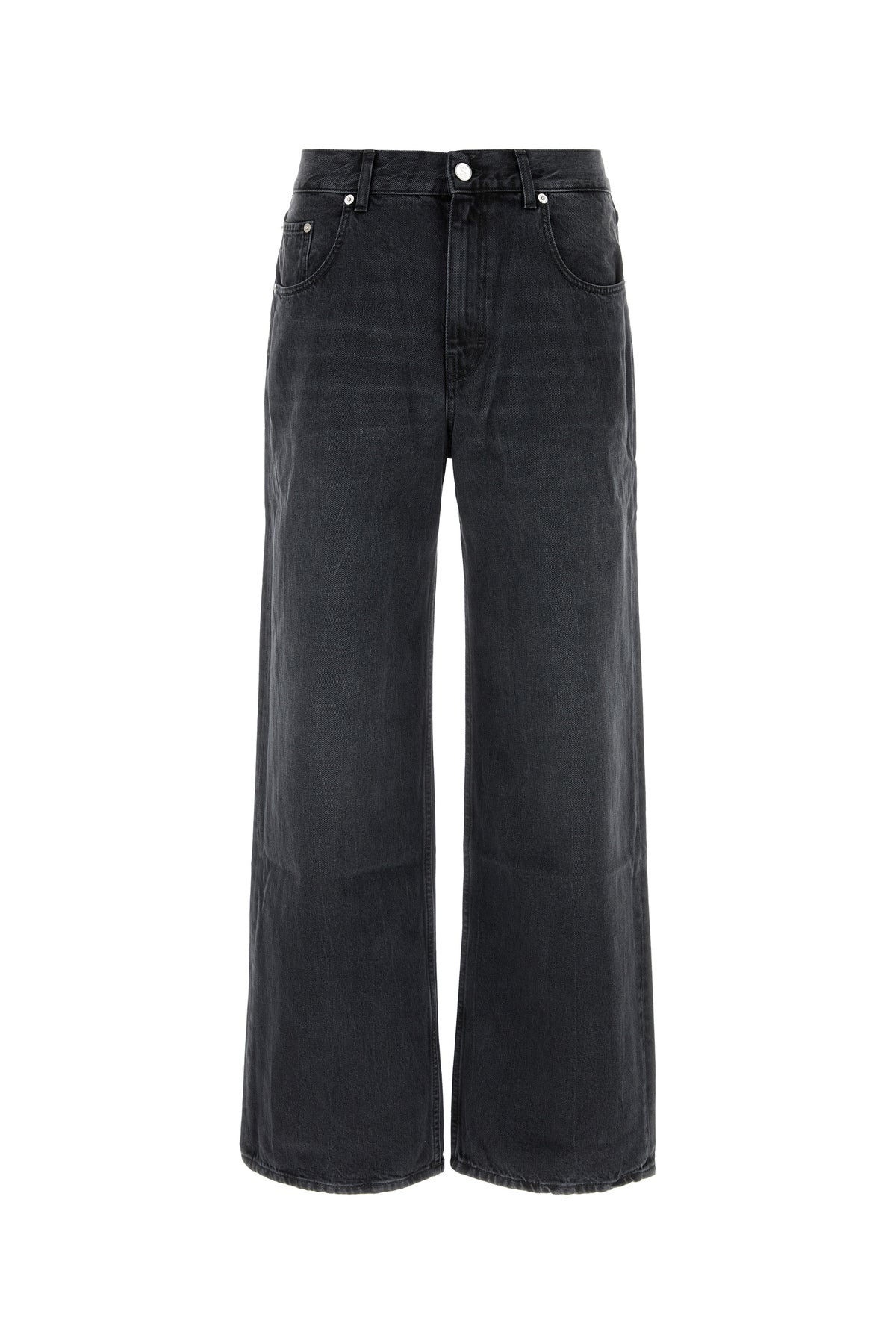 SEFR Jeans dalla gamba ampia in denim nero