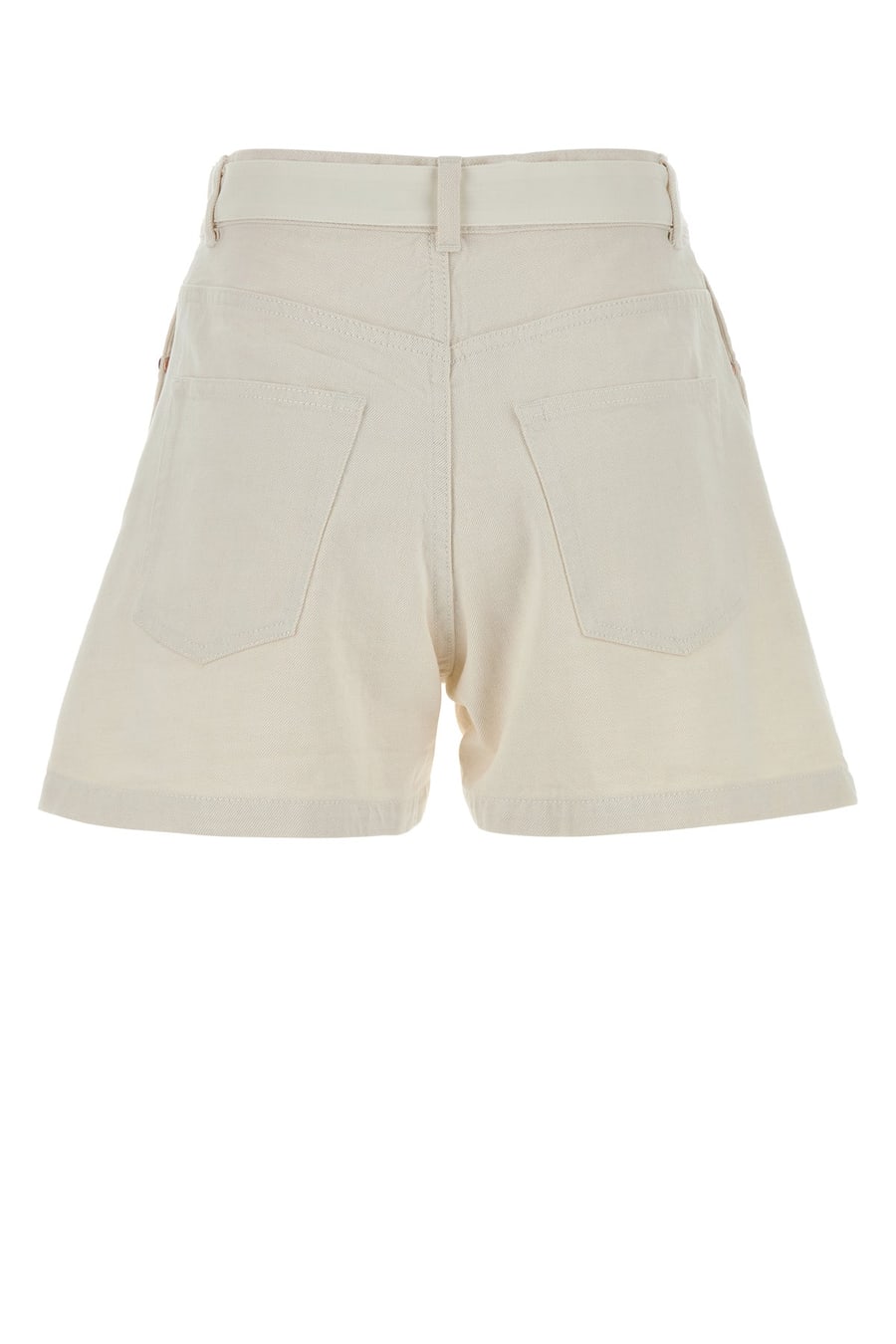 SACAI Shorts bianchi in poliestere e denim, view 2