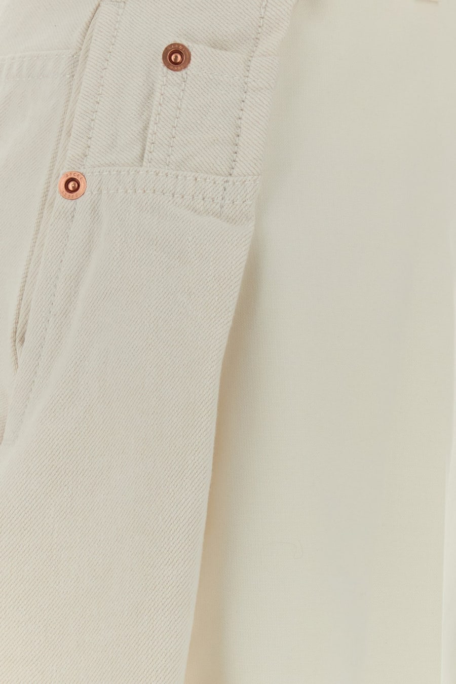 SACAI Shorts bianchi in poliestere e denim, view 3