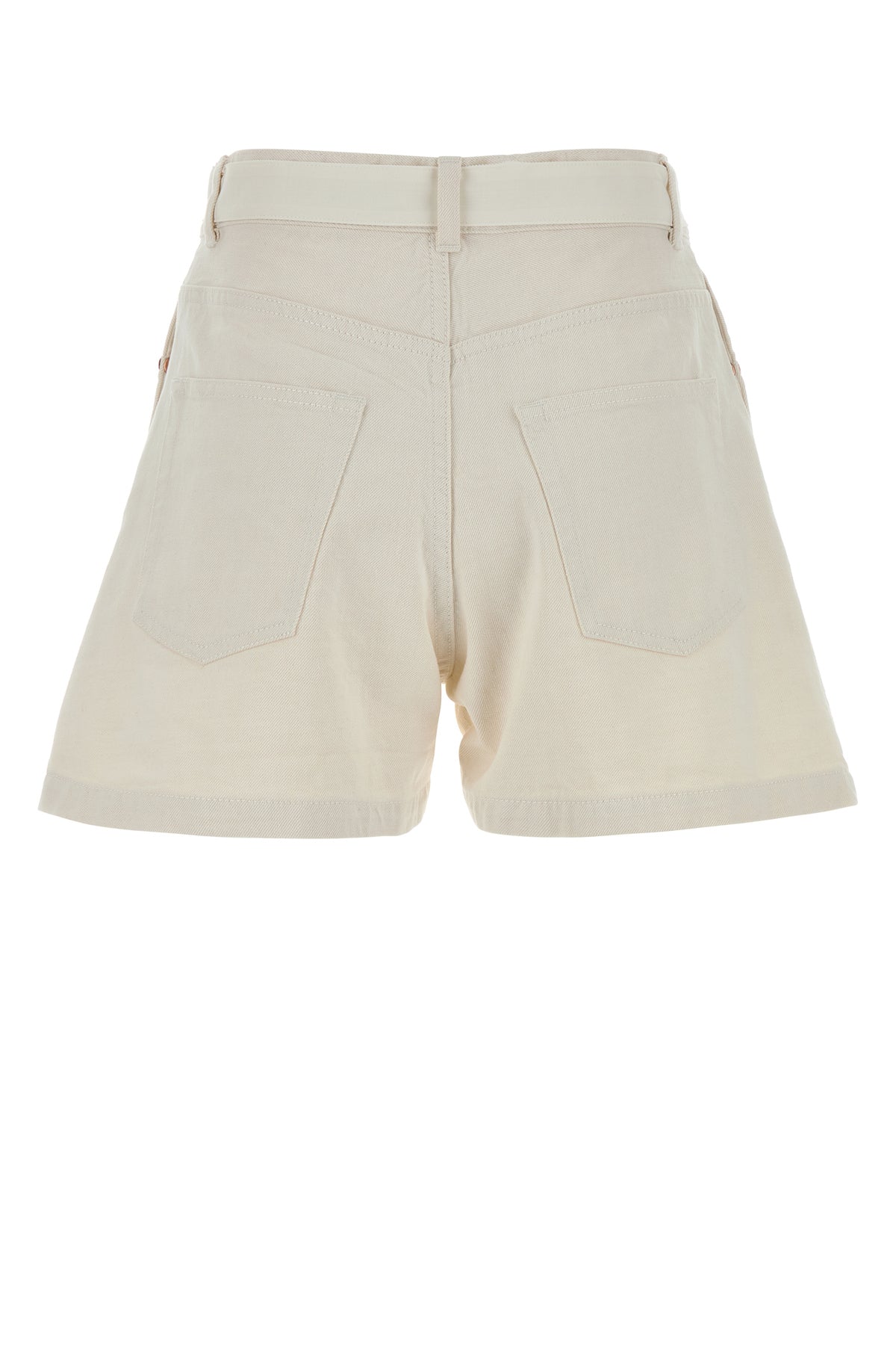 SACAI Shorts bianchi in poliestere e denim, view 2