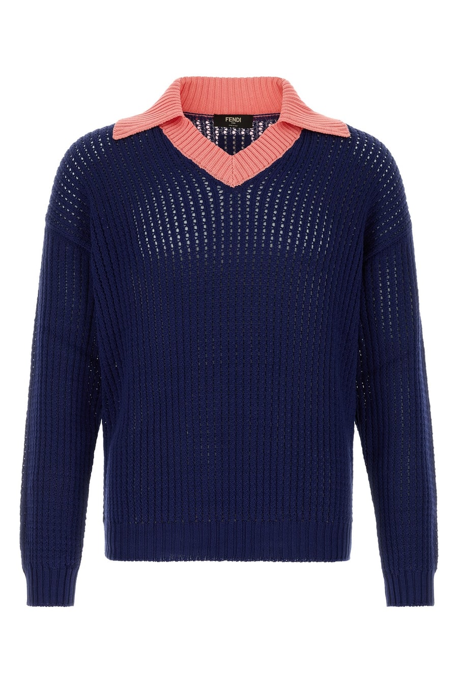 Fendi Polo in cotone blu navy