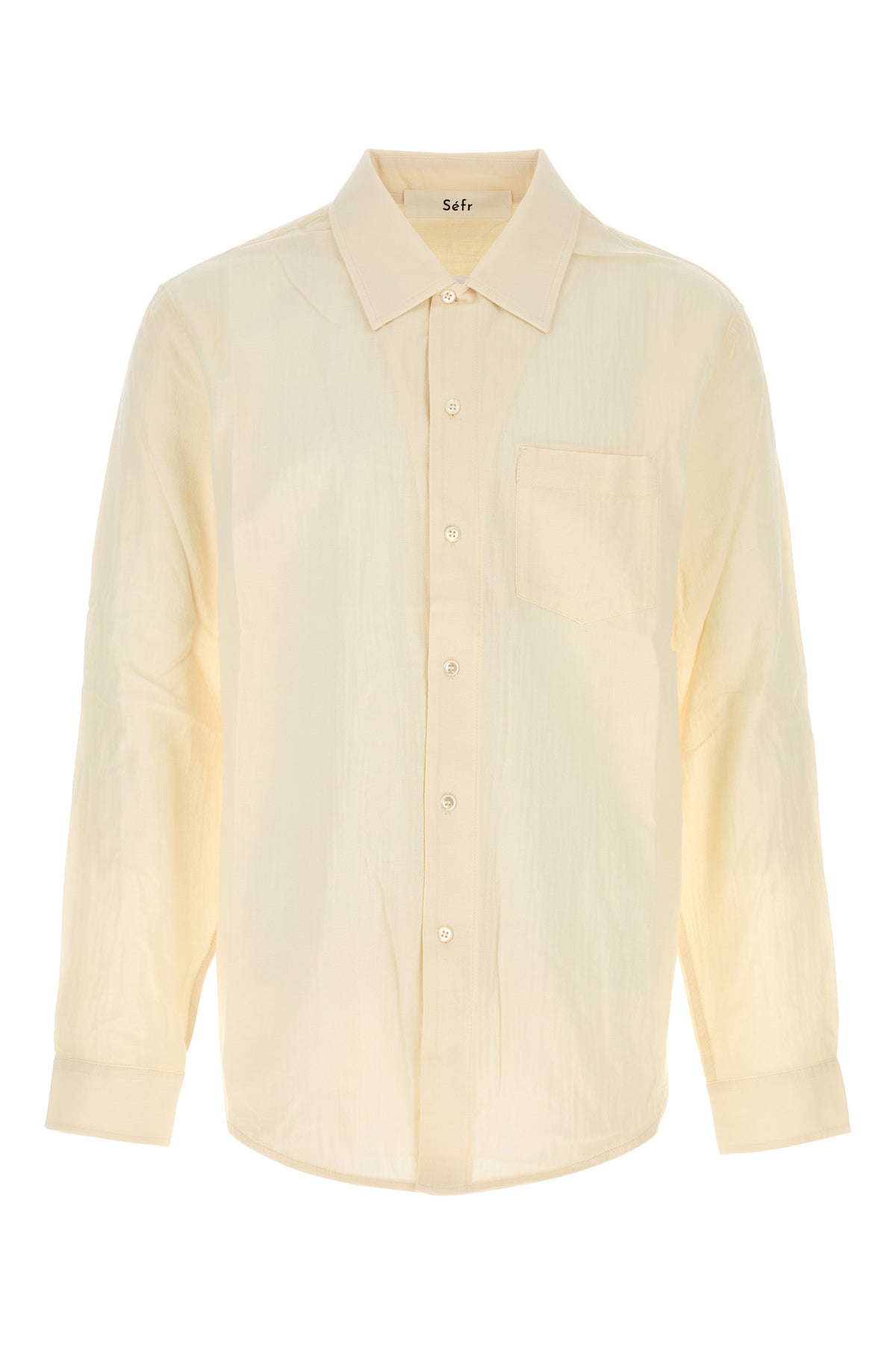 SEFR Camicia Leo in voile avorio